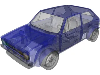 Volkswagen Golf MK1 (1978) 3D Model