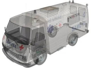 Ambulance Peugeot 3D Model