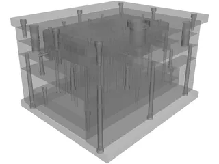 Aluminium Injection Mold 3D Model