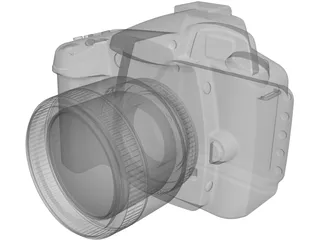 Nikon D90 Camera 3D Model