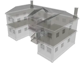 2-Story Vacation House 3D Model