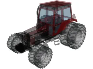 Volvo Valmet 2105 Tractor 3D Model