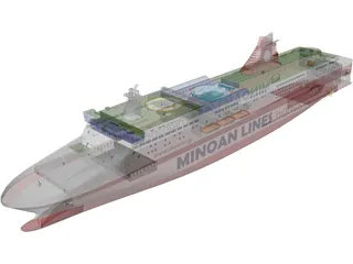 Cruise Ship Europe 3D Model