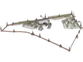 Moscow Kremlin City Center 3D Model