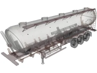 Tanker Trailer 3D Model