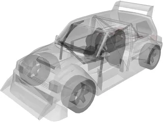 MG Metro 6R4 Group B 3D Model