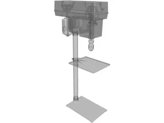 Electric Stand Drill 3D Model