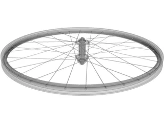 Front Bicycle Wheel Mavic Rim Shimano Hub 3D Model