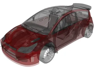 Citroen C4 WRC 3D Model