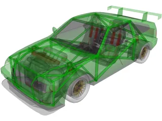 Honda CRX 3D Model