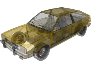 Volkswagen Gol GT (1986) 3D Model