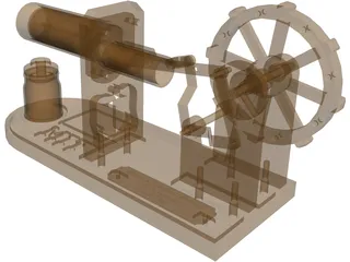 Stirling Engine 3D Model