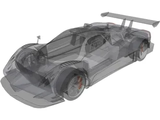 Pagani Zonda R Club Sport (2009) 3D Model