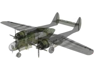 Northrop P-61A Black Widow 3D Model