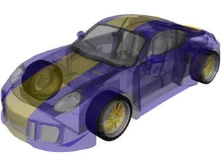 Porsche Cayman S (2006) [Tuned] 3D Model