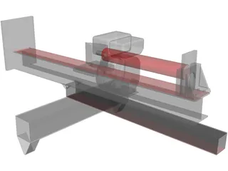 Horizontal/vertical log splitter 3D Model