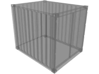 Container 10ft Shipping 3D Model