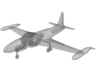 Lockheed F-80 Shooting Star 3D Model