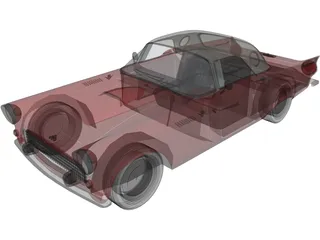 Ford Thunderbird (1955) 3D Model