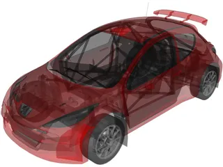 Peugeot 207 3D Model