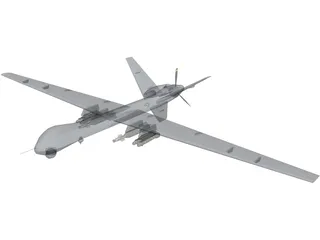 General Atomics MQ-9 Reaper UAV Drone 3D Model