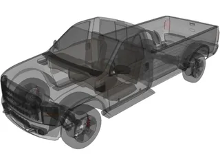 Ford F-250 Regular Cab (2009) 3D Model