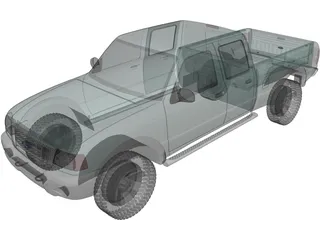 Ford Ranger XLT Crew Cab (2005) 3D Model