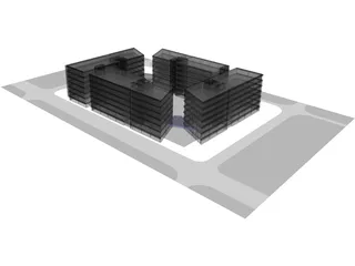 Office Building Justice City Madrid 3D Model
