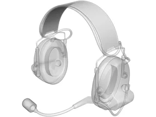 Peltor MT15H69FB-09 Com-Tac II Headset 3D Model