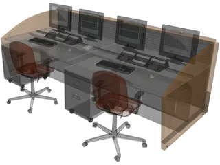 NOC Workstation 3D Model