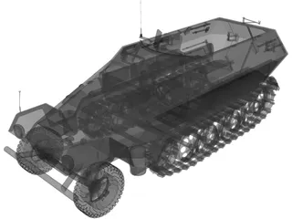 SdKfz 251/1 Hanomag 3D Model