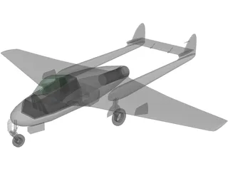 De Havilland D.H. 100 Mk.50 Vampire 3D Model