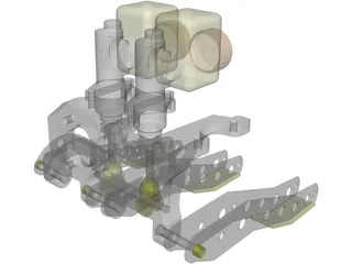 Tilton Floor-Mount Pedal Assembly 3D Model