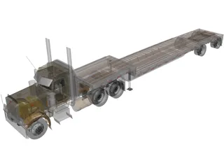 Peterbilt with Reitnouer Trailer 3D Model