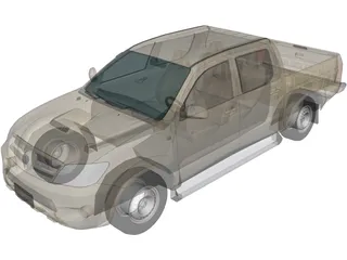 Toyota Hilux Extended Cab 3D Model