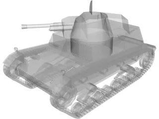 Polish Tank (1939) 3D Model