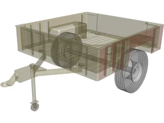 Military Trailer 3D Model