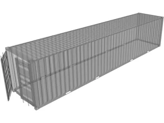 Shipping Container 40x08x08 3D Model