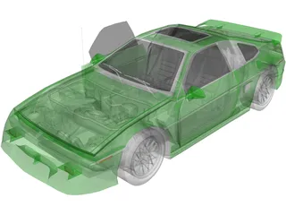 Pontiac Fiero GT (1987) 3D Model