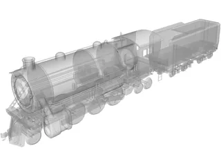 Train Locomotive 3D Model