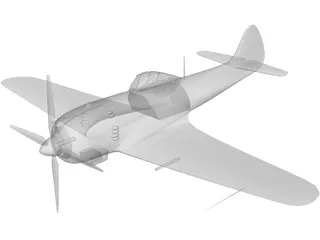 A6M2-0 Airplane 3D Model