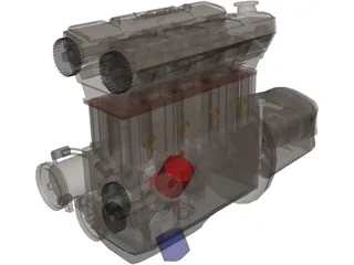 Engine V8 3D Model