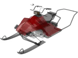 Snowmobile 3D Model