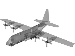 Lockheed AC-130 Hercules 3D Model