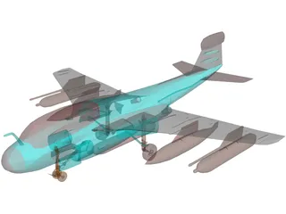 Grumman EA-6B Prowler 3D Model