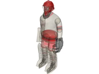 Hockey Goalie 3D Model