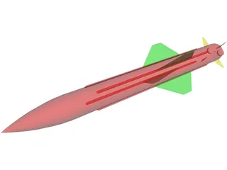 Exocet Missile 3D Model