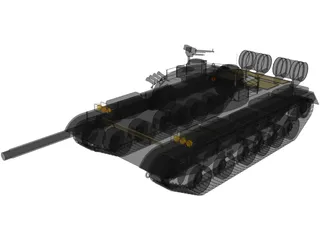 Type 80 Russian Tank 3D Model