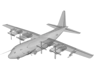 Lockheed AC-130U Spooky 3D Model