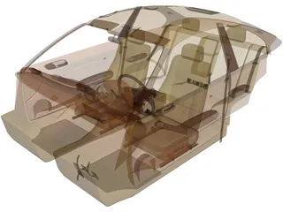 Interior BMW 330i 3D Model
